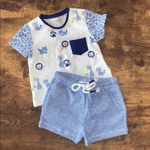 NWT MAYORAL Newborn Animal Two Piece Outfit Boys